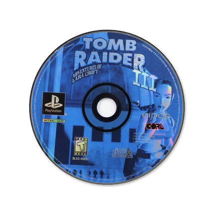Tomb Raider III for Sony PlayStation - Disc front with label - Game only.