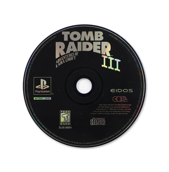Tomb Raider III [Greatest Hits] for Sony PlayStation - Disc front with label - Game only.