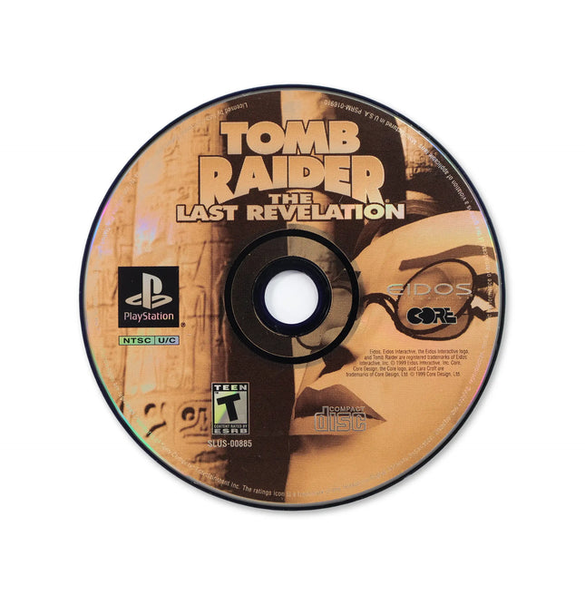 Tomb Raider Last Revelation for Sony PlayStation - Disc front with label - Game only.