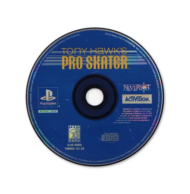 Tony Hawk for Sony PlayStation - Disc front with label - Game only.