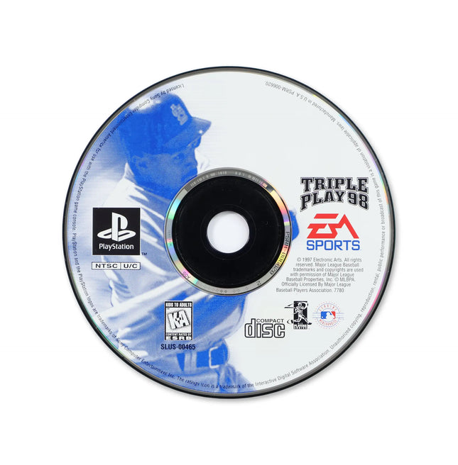 Triple Play 98 for Sony PlayStation - Disc front with label - Game only.