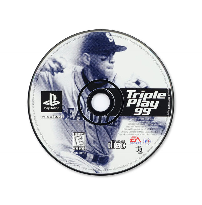 Triple Play 99 for Sony PlayStation - Disc front with label - Game only.