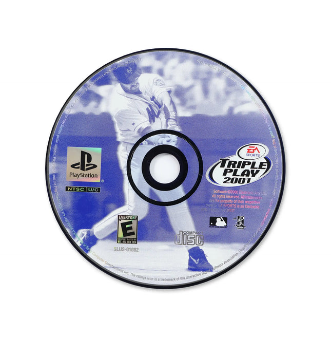 Triple Play 2001 for Sony PlayStation - Disc front with label - Game only.