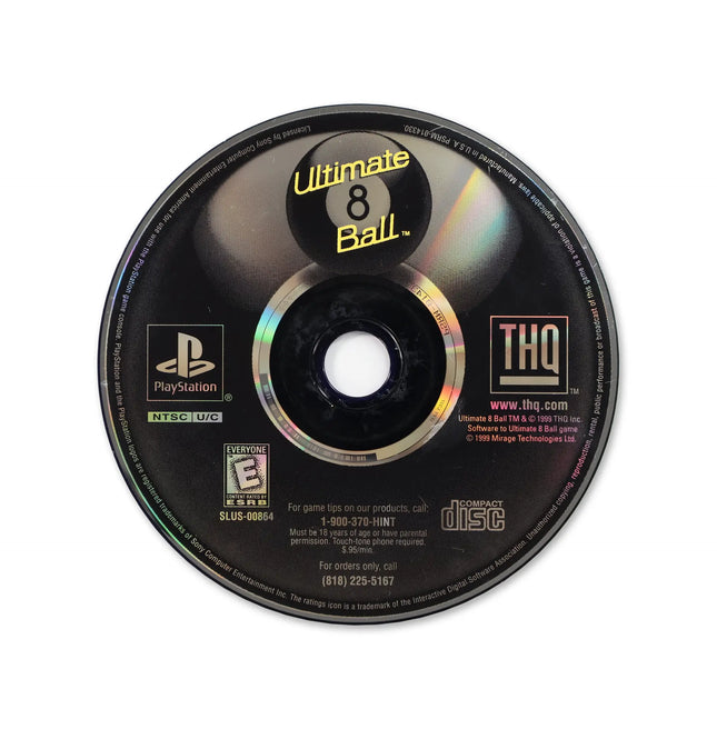 Ultimate 8 Ball for Sony PlayStation - Disc front with label - Game only.