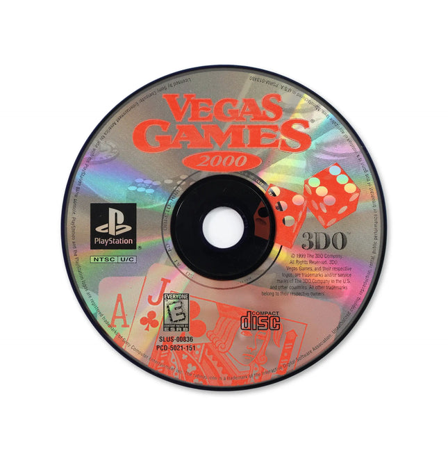 Vegas Games 2000 for Sony PlayStation - Disc front with label - Game only.