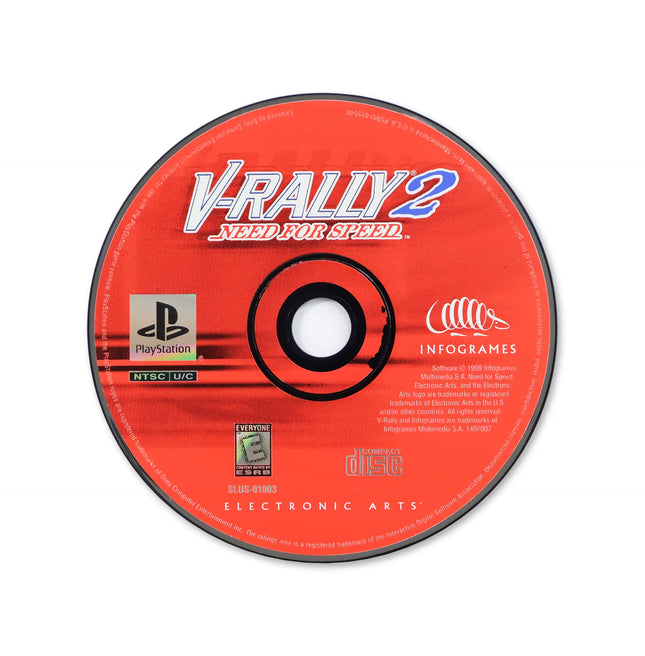 Need for Speed: V-Rally 2 for Sony PlayStation - Disc front with label - Game only.