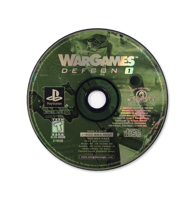 War Games Defcon 1 for Sony PlayStation - Disc front with label - Game only.