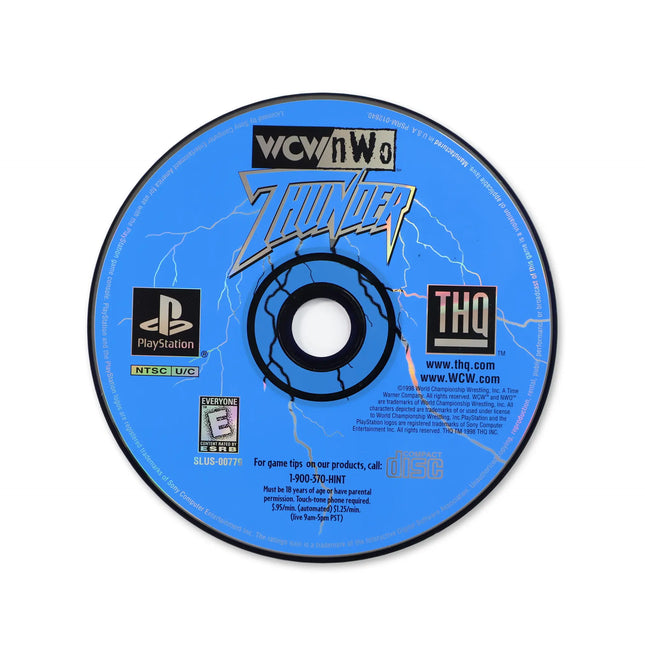 WCW nWo Thunder for Sony PlayStation - Disc front with label - Game only.