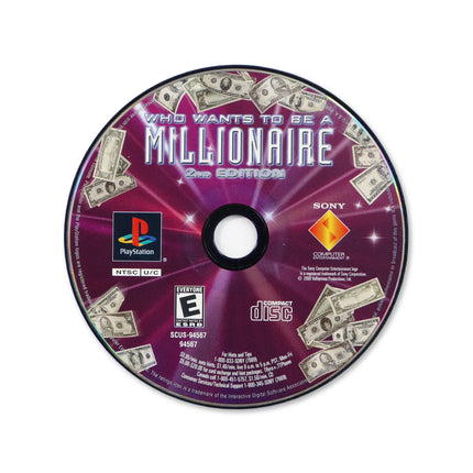 Who Wants To Be A Millionaire 2nd Edition for Sony PlayStation - Disc front with label - Game only.