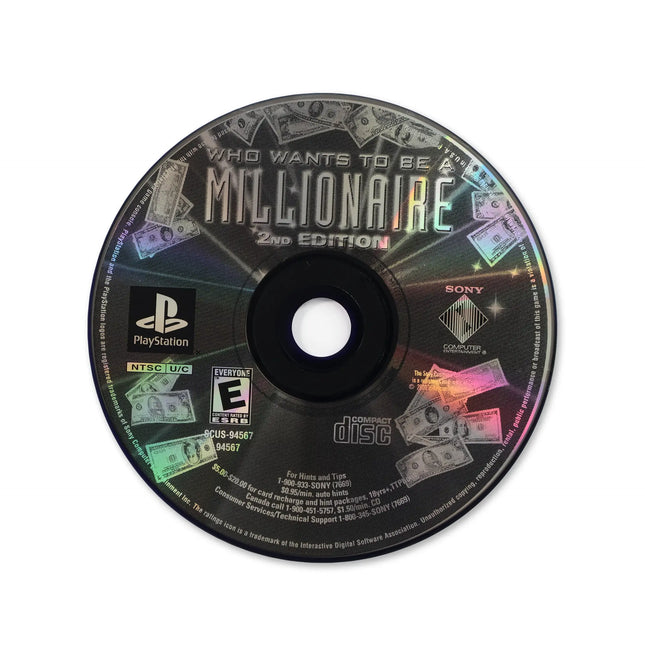Who Wants To Be A Millionaire 2nd Edition [Greatest Hits] for Sony PlayStation - Disc front with label - Game only.