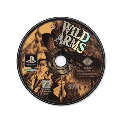 Wild Arms for Sony PlayStation - Disc front with label - Game only.