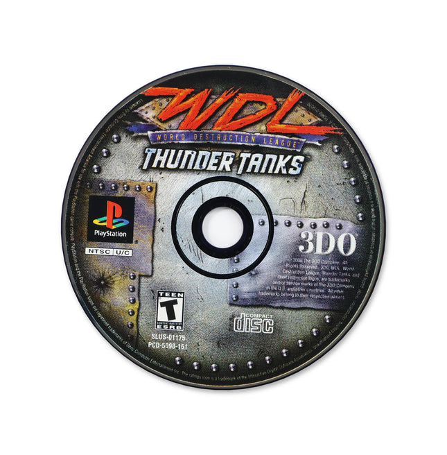 WDL Thunder Tanks for Sony PlayStation - Disc front with label - Game only.