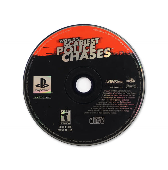 Worlds Scariest Police Chases for Sony PlayStation - Disc front with label - Game only.