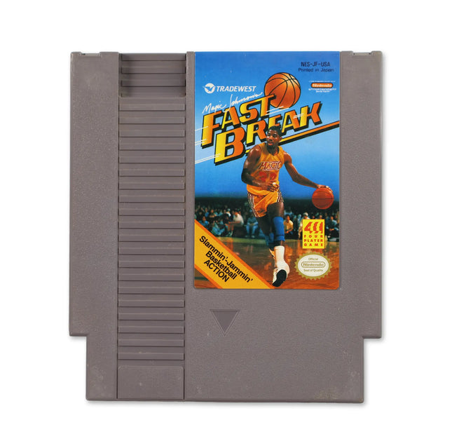 Magic Johnson's Fast Break for Nitendo NES - Front - Game only