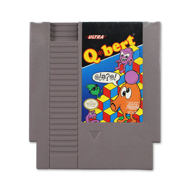 Q*bert for Nitendo NES - Front - Game only