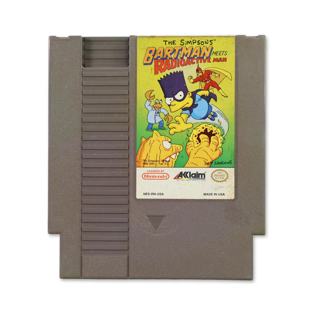The Simpsons Bartman Meets Radioactive Man for Nitendo NES - Front - Game only