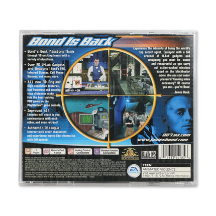007 World is Not Enough for Sony PlayStation - Case back cover - Product gallery.