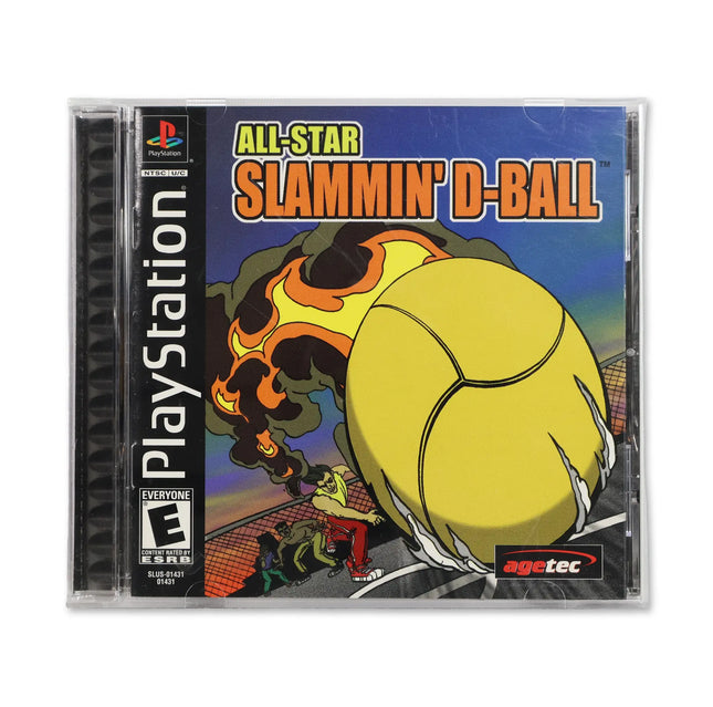 All-Star Slammin D-Ball for Sony PlayStation - Case front cover - Complete in box or case and game.