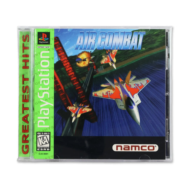 Air Combat [Greatest Hits] for Sony PlayStation - Case front cover - Complete in box or case and game.
