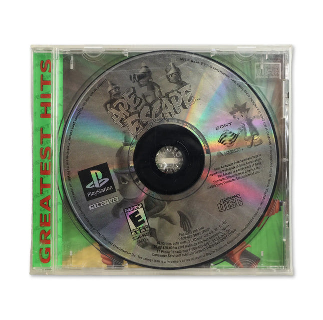 Ape Escape [Greatest Hits] for Sony PlayStation - Case front cover - Complete in box or case and game.