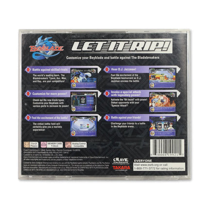 Beyblade Let It Rip for Sony PlayStation - Case back cover - Product gallery.