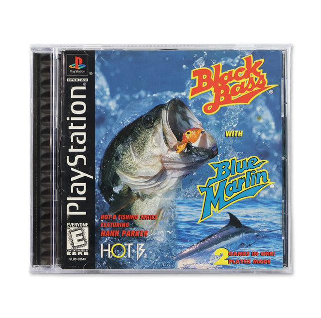 Black Bass/Blue Marlin for Sony PlayStation - Case front cover - Complete in box or case and game.
