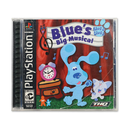 Blue's Clues Blue's Big Musical for Sony PlayStation - Case front cover - Complete in box or case and game.