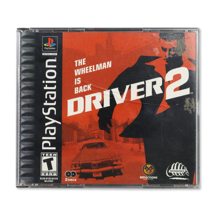 Driver 2 for Sony PlayStation - Case front cover - Complete in box or case and game.