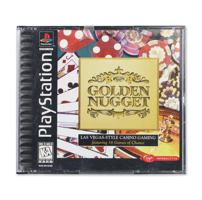 Golden Nugget for Sony PlayStation - Case front cover - Complete in box or case and game.