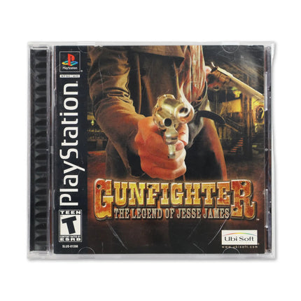 Gunfighter The Legend of Jesse James for Sony PlayStation - Case front cover - Complete in box or case and game.