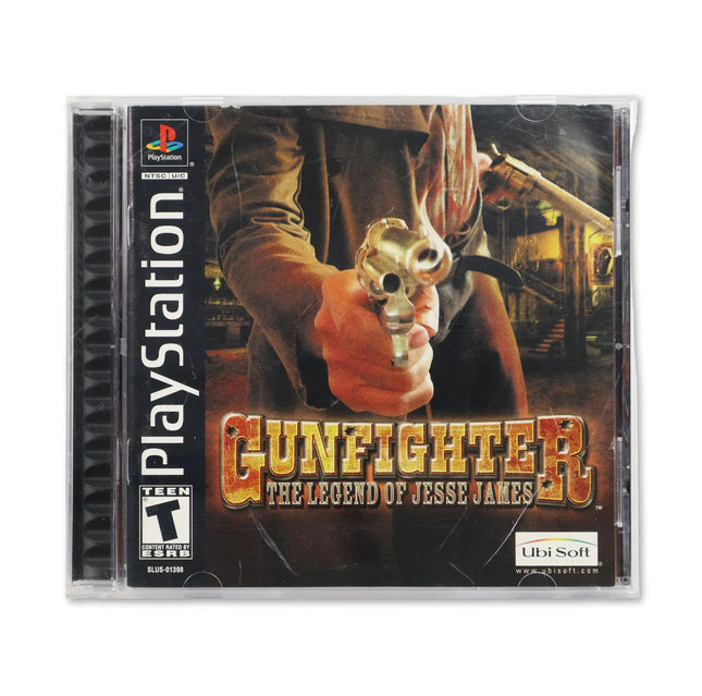 Gunfighter The Legend of Jesse James for Sony PlayStation - Case front cover - Complete in box or case and game.