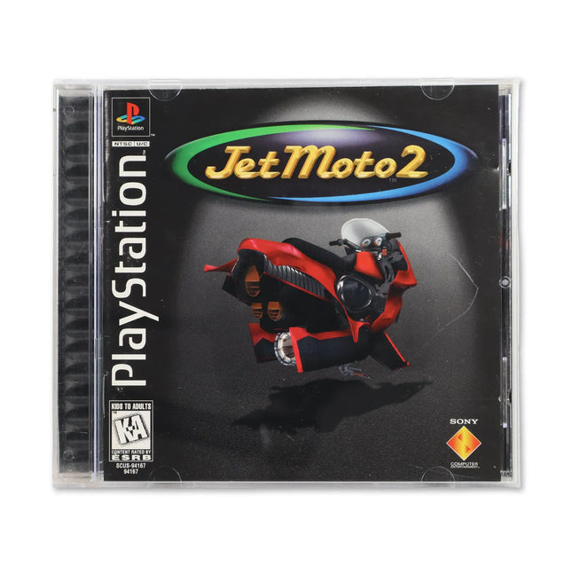 Jet Moto 2 for Sony PlayStation - Case front cover - Complete in box or case and game.