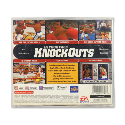 Knockout Kings for Sony PlayStation - Case back cover - Product gallery.