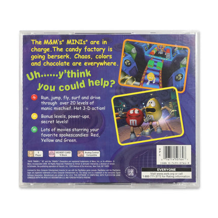 M&M's Shell Shocked for Sony PlayStation - Case back cover - Product gallery.