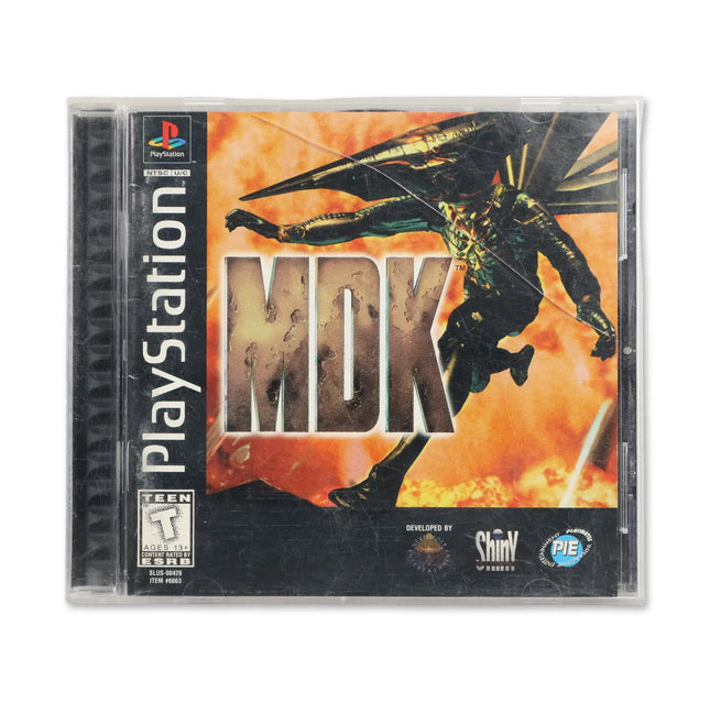 MDK for Sony PlayStation - Case front cover - Complete in box or case and game.