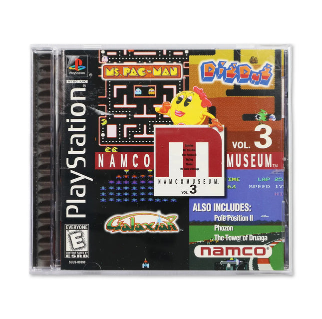 Namco Museum Volume 3 for Sony PlayStation - Case front cover - Complete in box or case and game.