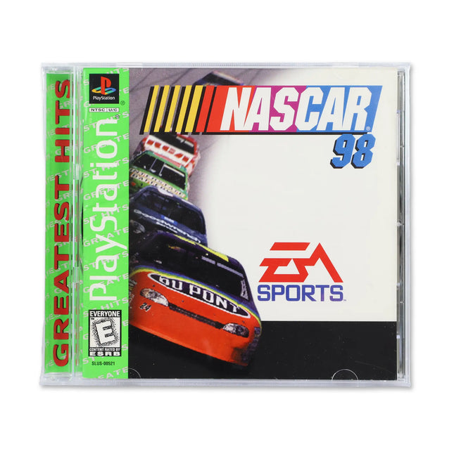 NASCAR 98 [Greatest Hits] for Sony PlayStation - Case front cover - Complete in box or case and game.