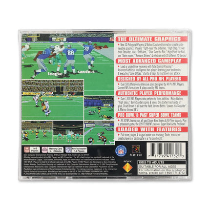 NFL GameDay 98 for Sony PlayStation - Case back cover - Product gallery.