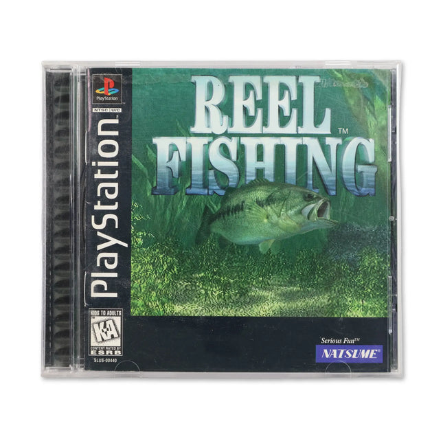 Reel Fishing for Sony PlayStation - Case front cover - Complete in box or case and game.