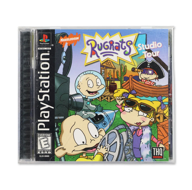 Rugrats Studio Tour for Sony PlayStation - Case front cover - Complete in box or case and game.