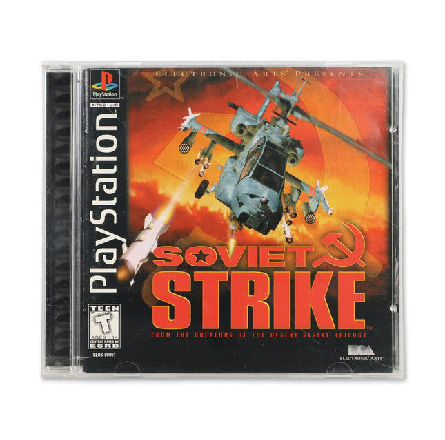 Soviet Strike for Sony PlayStation - Case front cover - Complete in box or case and game.