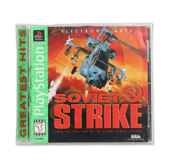 Soviet Strike [Greatest Hits] for Sony PlayStation - Case front cover - Complete in box or case and game.