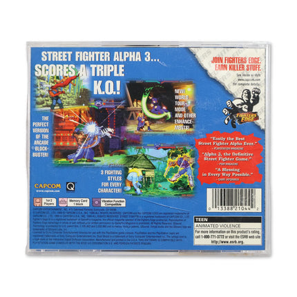 Street Fighter Alpha 3 for Sony PlayStation - Case back cover - Product gallery.