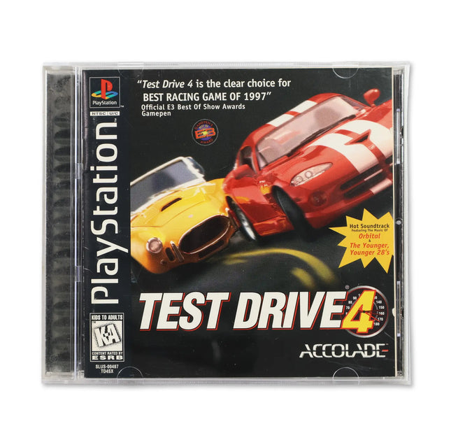 Test Drive 4 for Sony PlayStation - Case front cover - Complete in box or case and game.