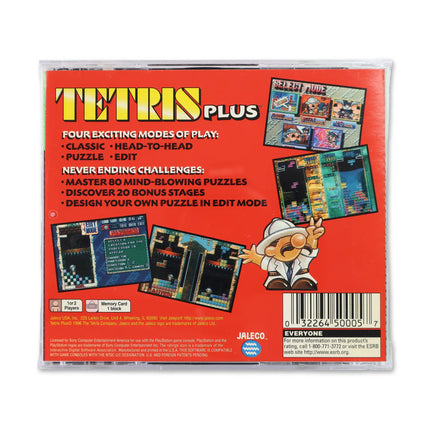 Tetris Plus [Greatest Hits] for Sony PlayStation - Case back cover - Product gallery.