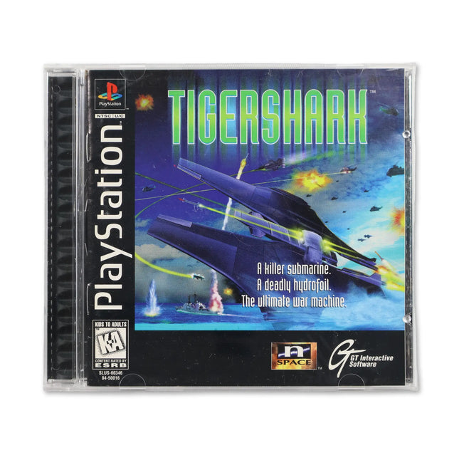 Tiger Shark for Sony PlayStation - Case front cover - Complete in box or case and game.