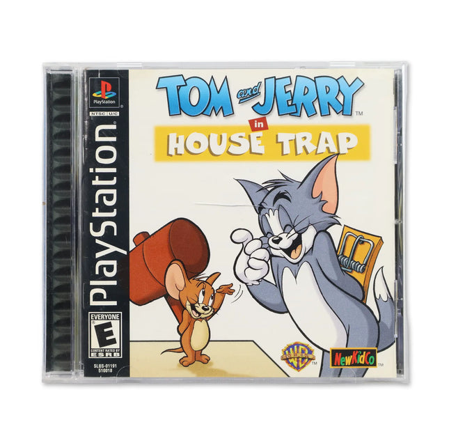 Tom and Jerry In House Trap for Sony PlayStation - Case front cover - Complete in box or case and game.
