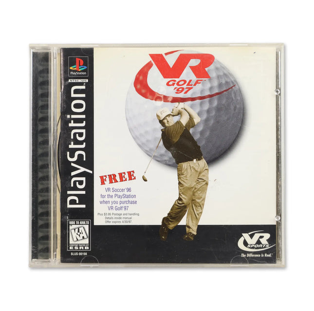 VR Golf 97 for Sony PlayStation - Case front cover - Complete in box or case and game.