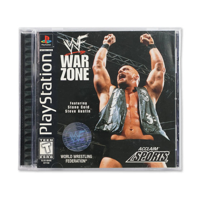 WWF Warzone for Sony PlayStation - Case front cover - Complete in box or case and game.