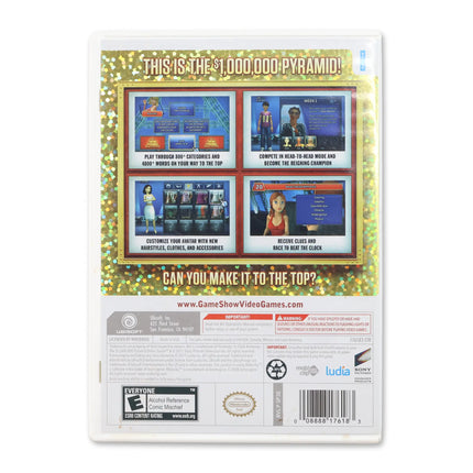 The $1,000,000 Pyramid for Nintendo Wii - Case back cover - Product gallery.